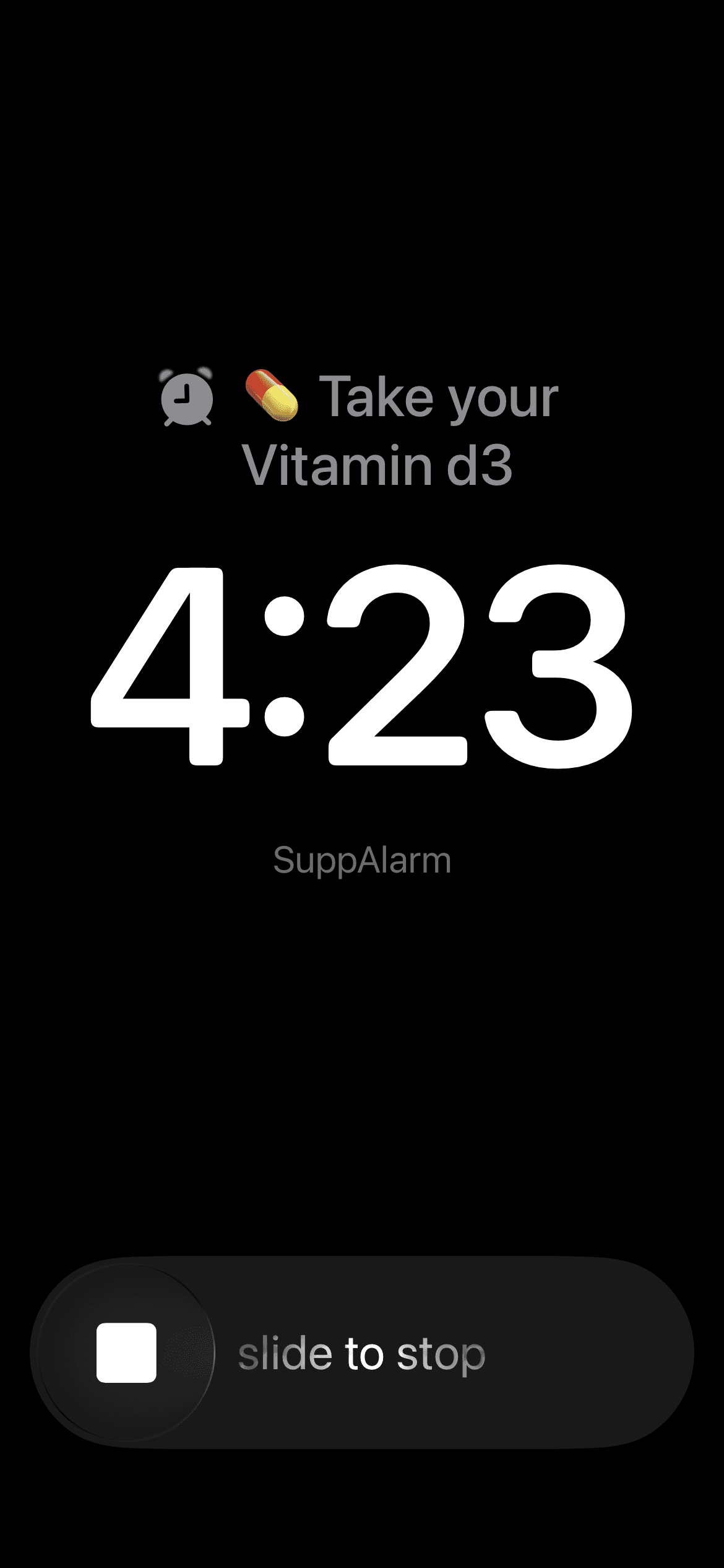 The alarm actually rings